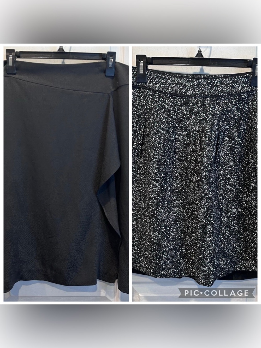 Lot of 2 Ann Taylor Size 14 Skirts 1-Snakeskin look Wrap NWT, 1-Silk Blend Tweed